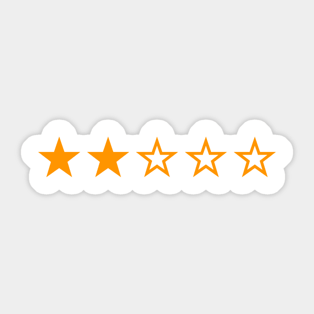Getting Two Star Review on the Internet Sticker by topower